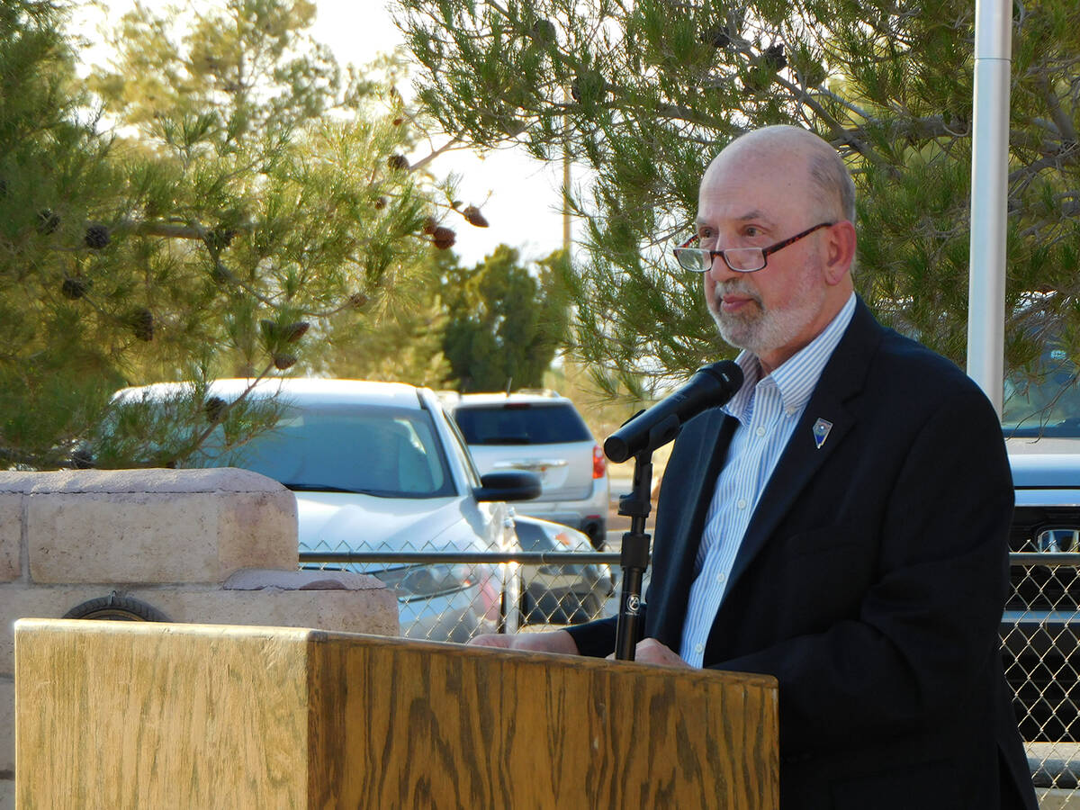 Robin Hebrock/Pahrump Valley Times DAV Director of the Veterans Service Commission Fred Wagar w ...