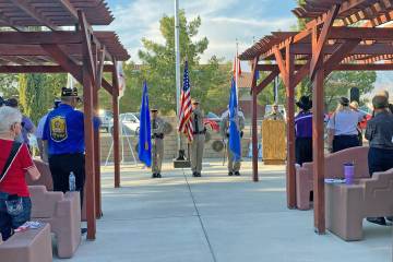 Robin Hebrock/Pahrump Valley Times The 2024 Purple Heart Day Ceremony in Pahrump took place Wed ...