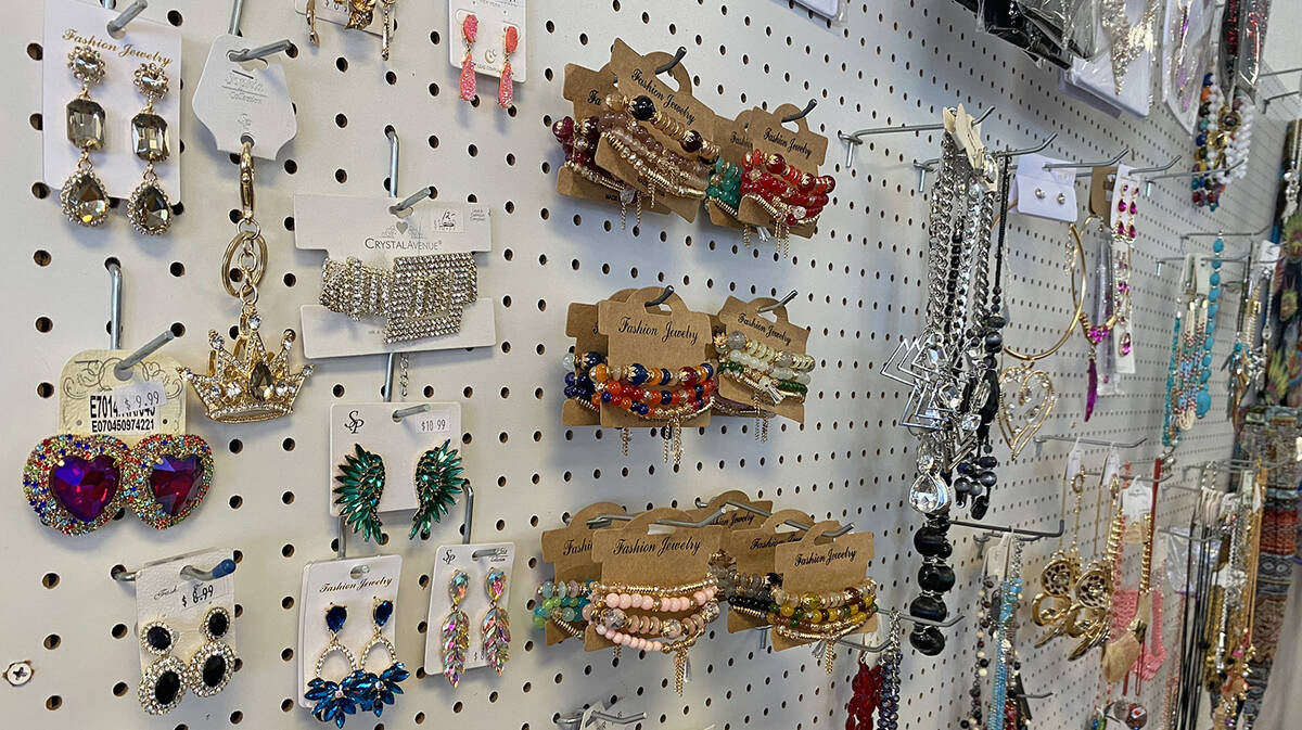 Robin Hebrock/Pahrump Valley Times Jewelry is a popular pick for customers at Sunflower Fashions.