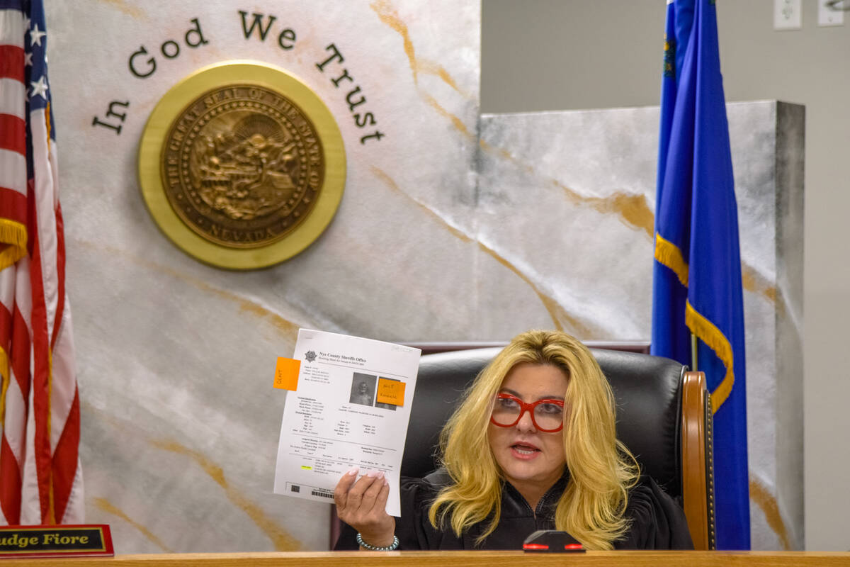 Nye County Judge and former Las Vegas City Councilwoman Michele Fiore was suspended by the Neva ...