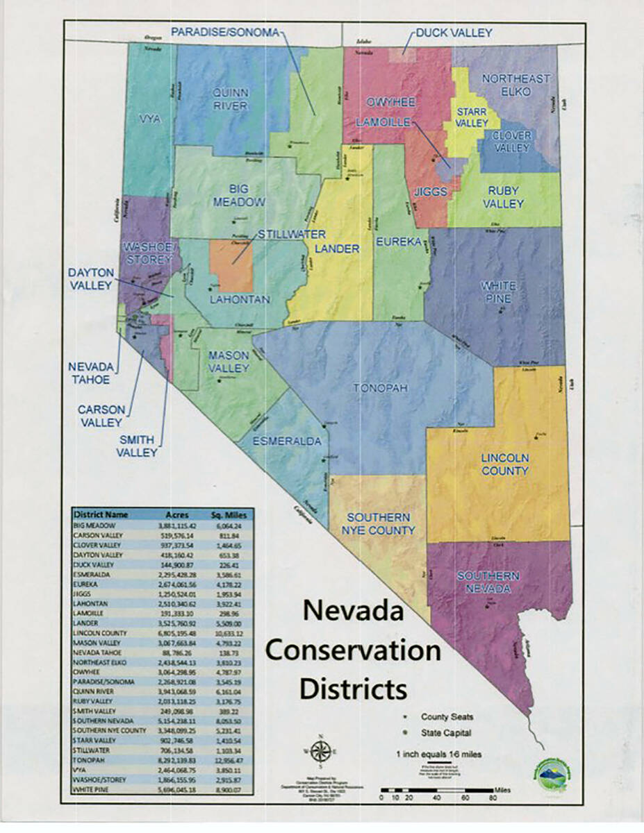 Special to the Pahrump Valley Times Nevada has 28 locally elected conservation districts and th ...