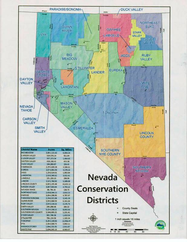 Special to the Pahrump Valley Times Nevada has 28 locally elected conservation districts and th ...