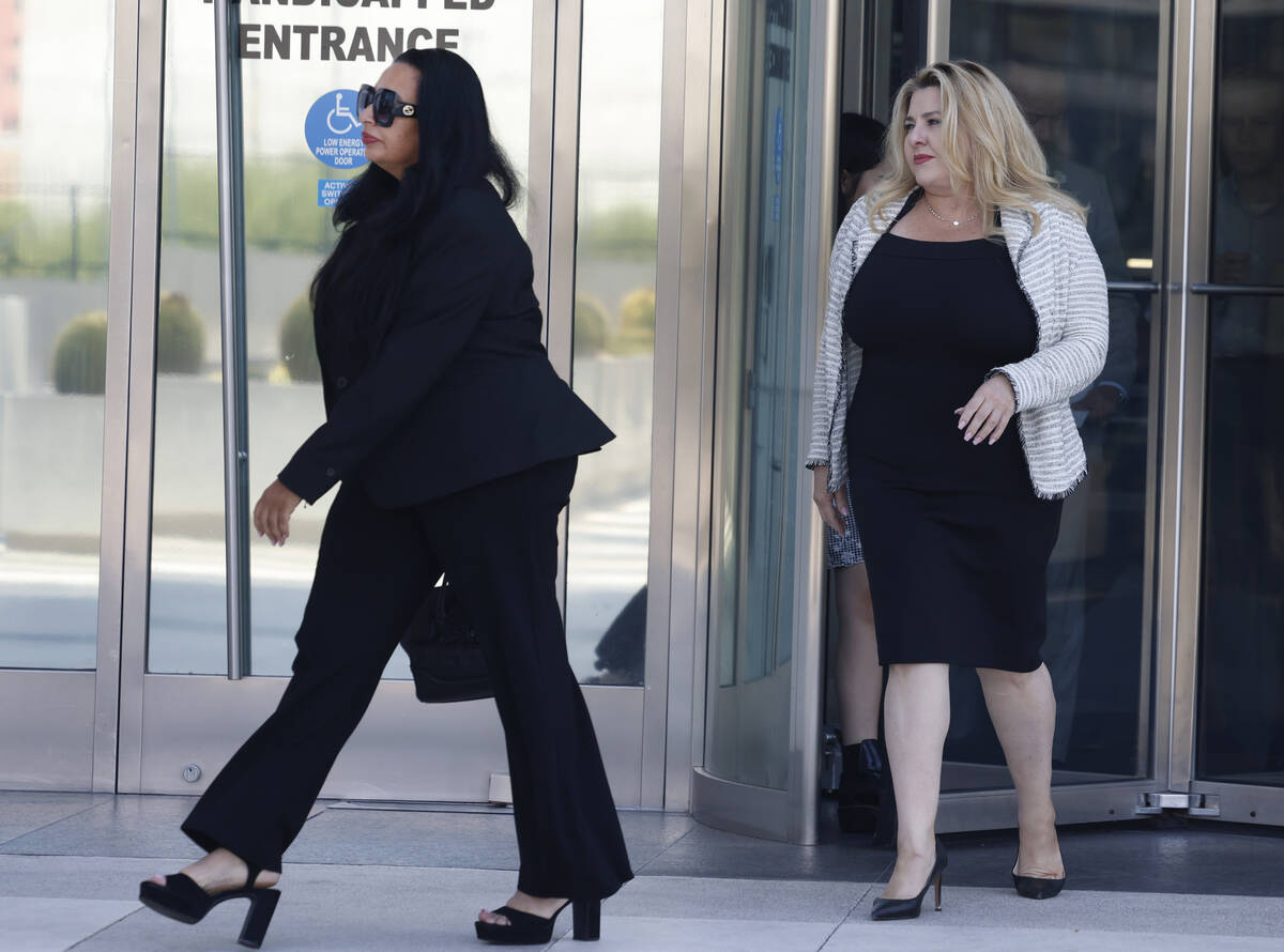 Former Las Vegas City Councilwoman Michele Fiore, right, who pleaded not guilty to federal char ...