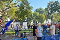 Robin Hebrock/Pahrump Valley Times The 23rd anniversary of 9/11 was marked with a ceremony host ...