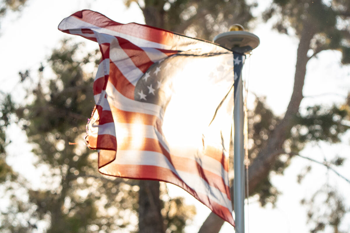 John Clausen/Pahrump Valley Times A symbol of American freedom, the Stars Spangled Banner was f ...