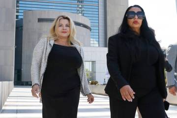 Former Las Vegas City Councilwoman Michele Fiore, left, who pleaded not guilty to federal charg ...