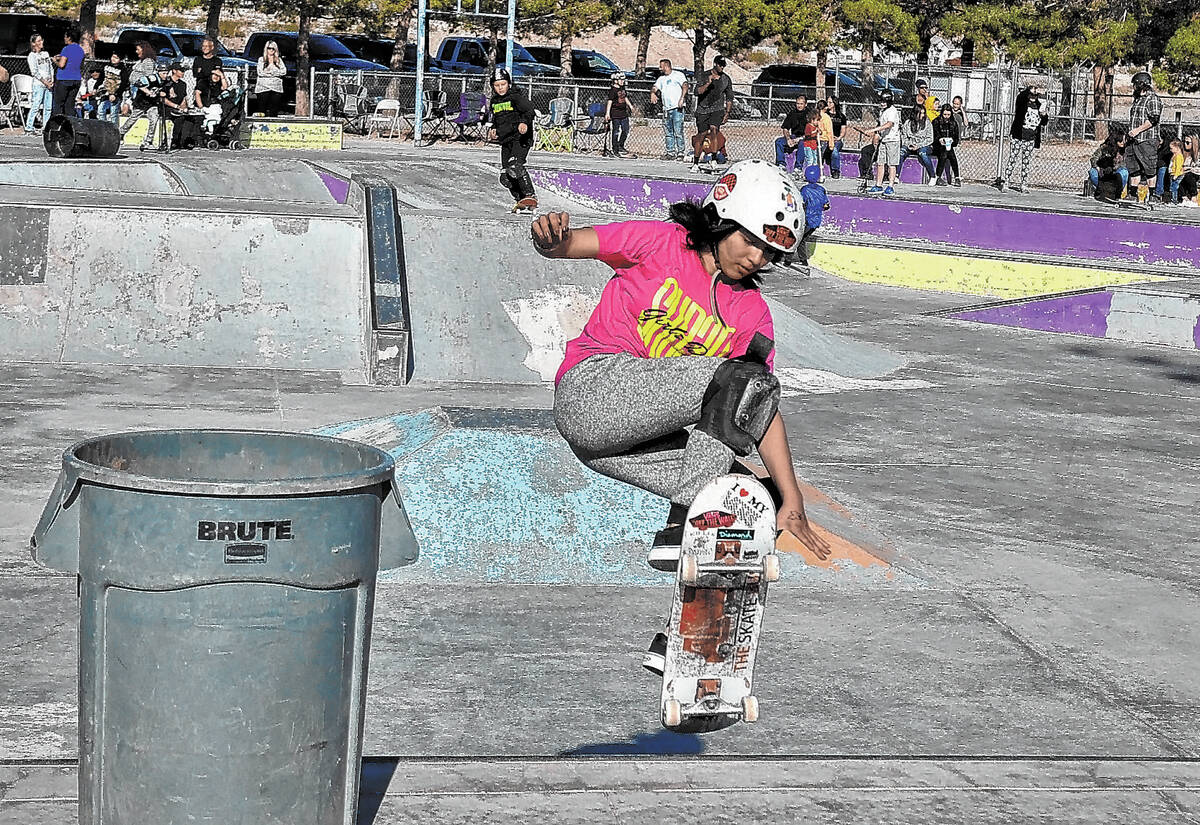 Horace Langford Jr./Pahrump Valley Times Skate boarding competitions always draw plenty of atte ...