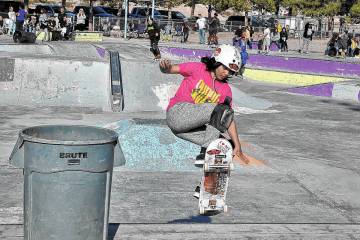 Horace Langford Jr./Pahrump Valley Times Skate boarding competitions always draw plenty of atte ...