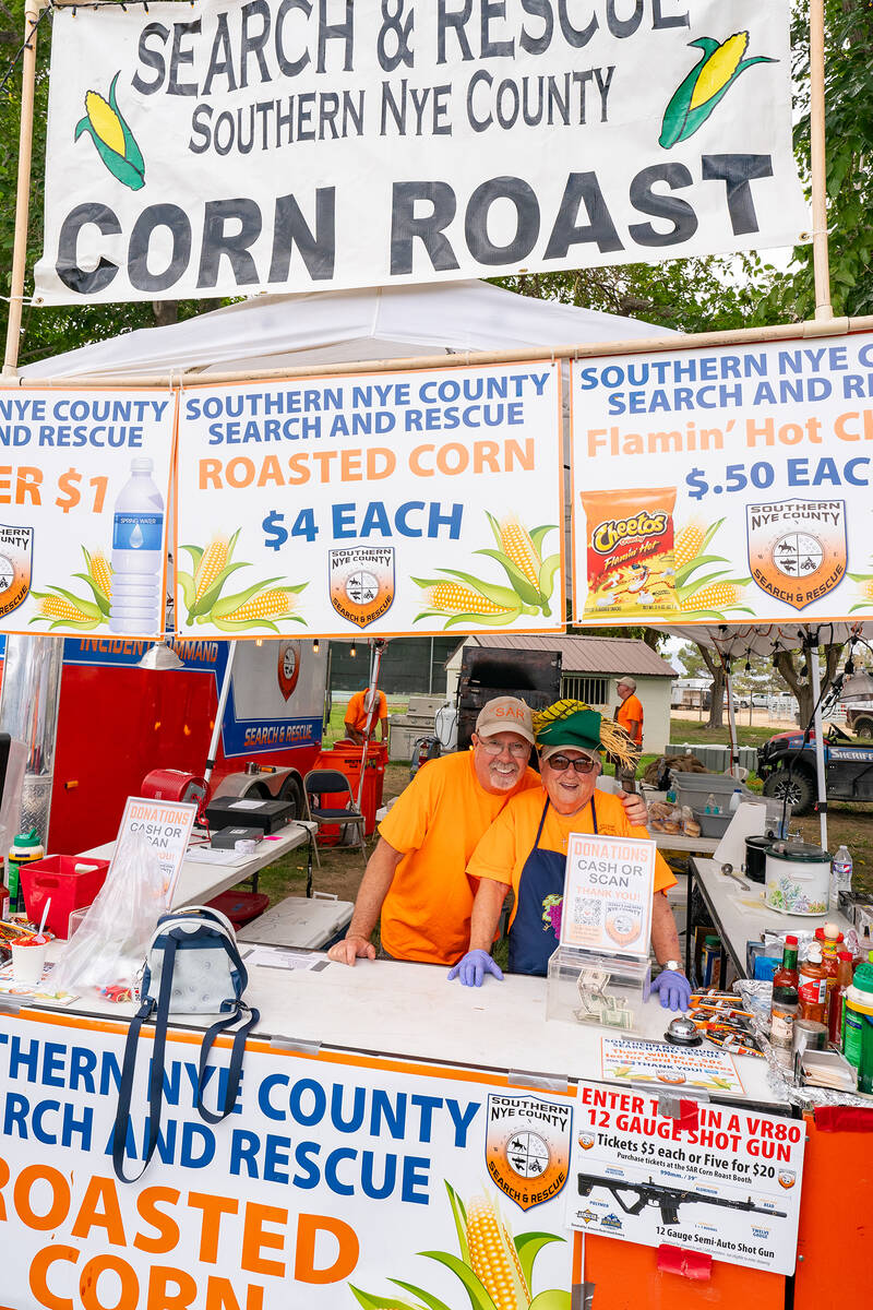 John Clausen/Pahrump Valley Times Hosting the famous roasted corn booth, Southern Nye County Se ...