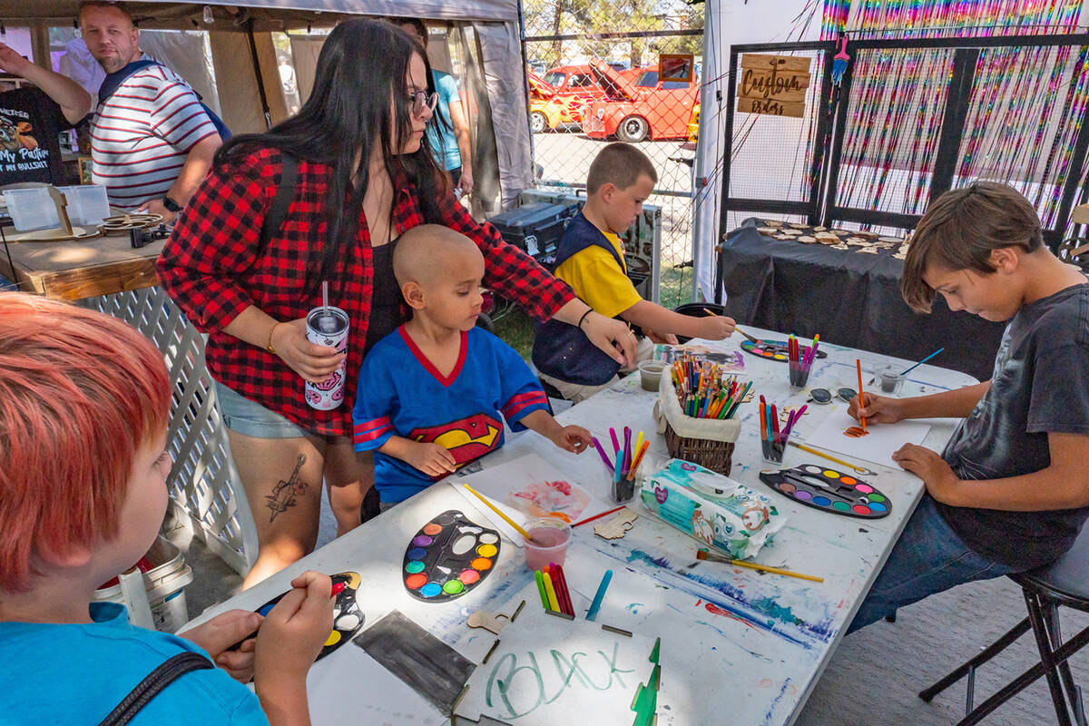 John Clausen/Pahrump Valley Times Youngsters were able to enjoy some time expressing their crea ...