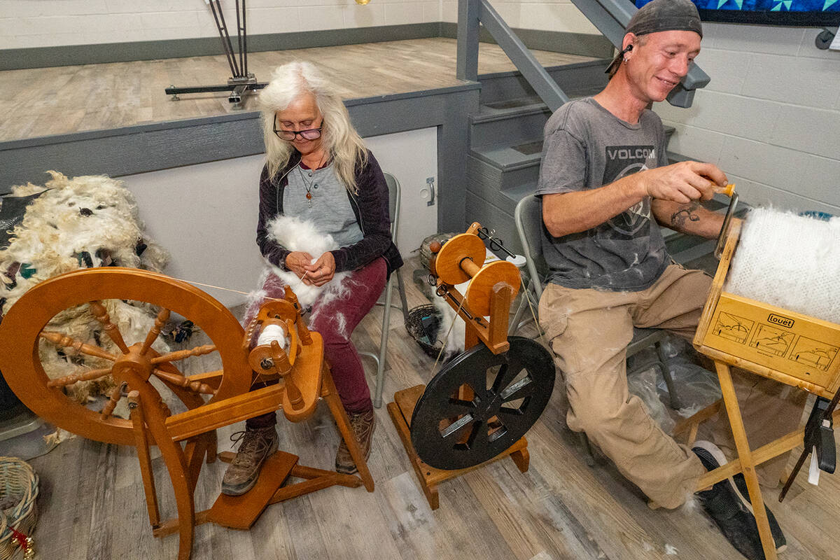 John Clausen/Pahrump Valley Times The long-lived art of spinning wool was on display at the Fal ...