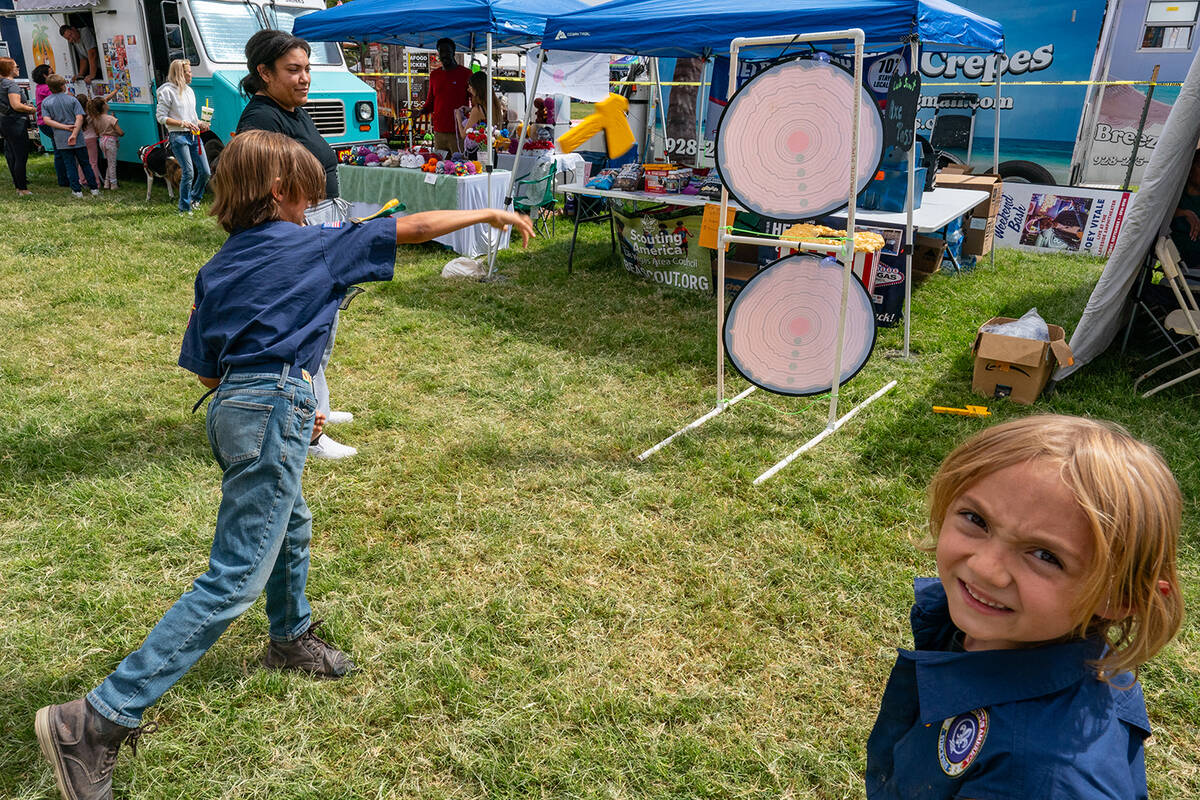 John Clausen/Pahrump Valley Times There were all sorts of games and activities for families to ...