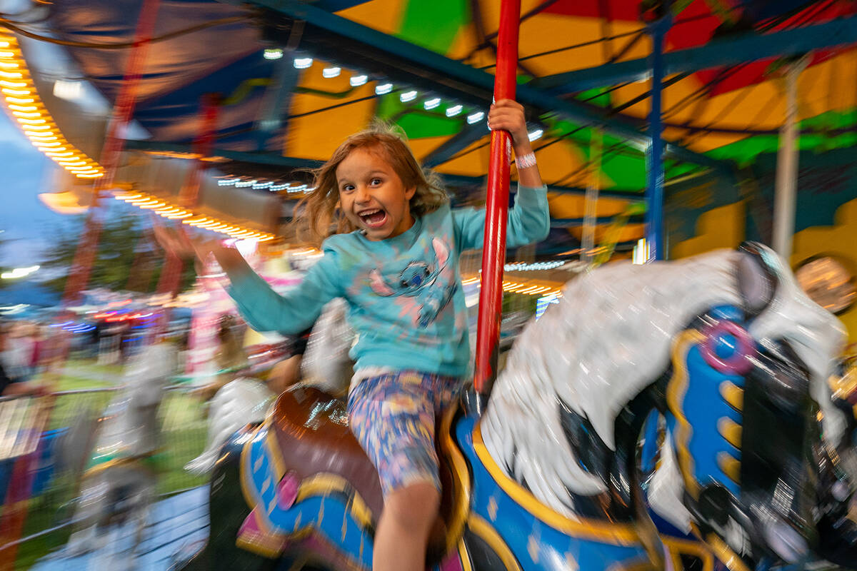 John Clausen/Pahrump Valley Times The Pahrump Fall Festival gave youngsters the chance to let l ...