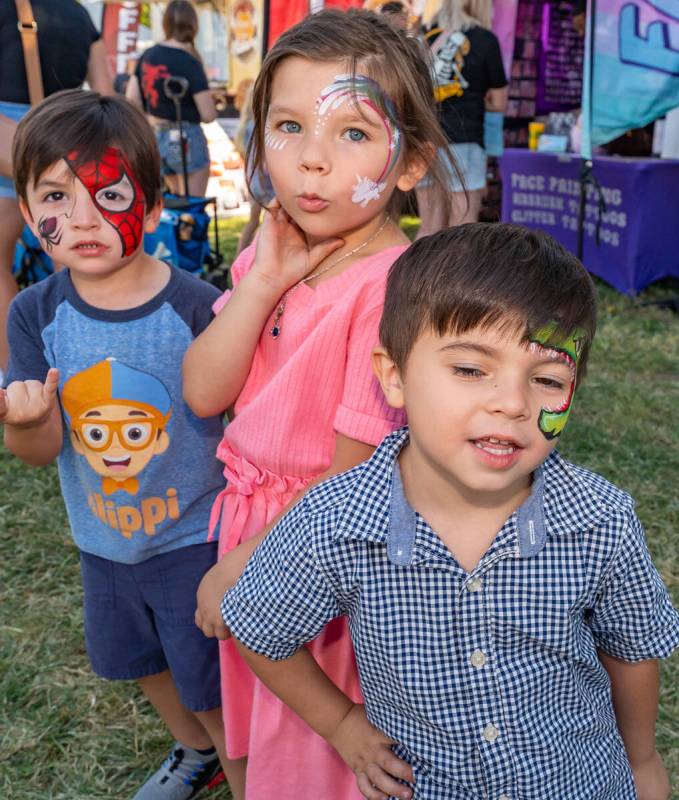 John Clausen/Pahrump Valley Times Fanciful and fun face painting put smiles of plenty of faces ...