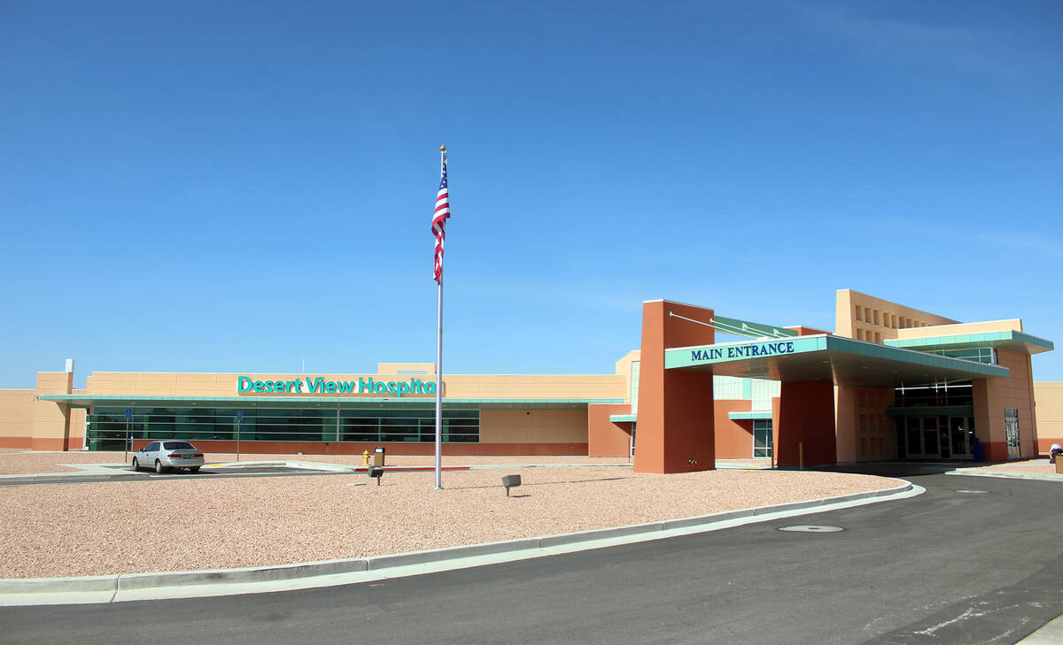 Jeffrey Meehan/Pahrump Valley Times Desert View Hospital's main entrance at 360 S. Lola Lane. T ...