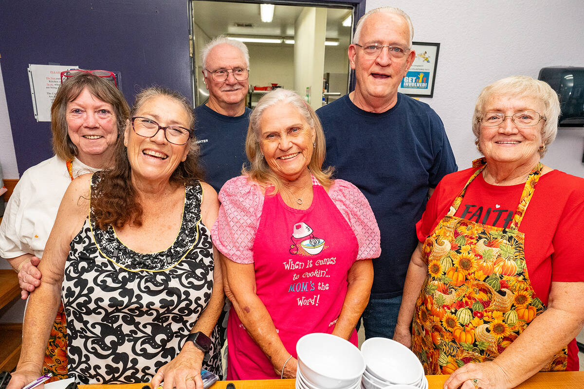 John Clausen/Pahrump Valley Times Elks Lodge members pose for a photo during the recent Sleep i ...