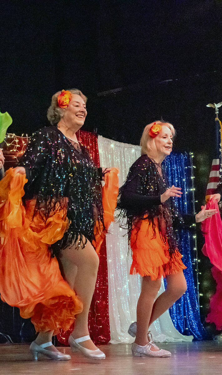 John Clausen/Pahrump Valley Times Swirling around the stage in colorful skirts, Nevada Silver T ...