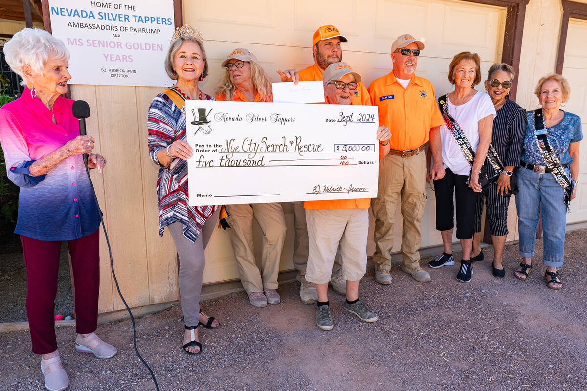 John Clausen/Pahrump Valley Times Southern Nye County Search and Rescue members were presented ...