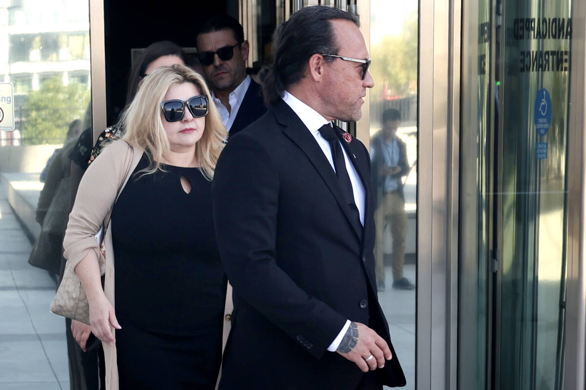 Former Las Vegas City Councilwoman Michele Fiore walks out of Lloyd George U.S. Courthouse in L ...