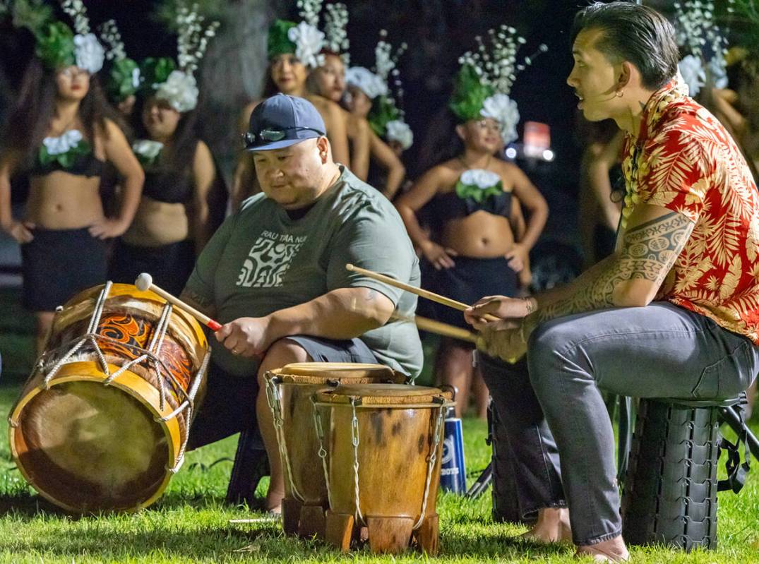 John Clausen/Pahrump Valley Times Providing the deep and resonate music for its dancers, drumme ...