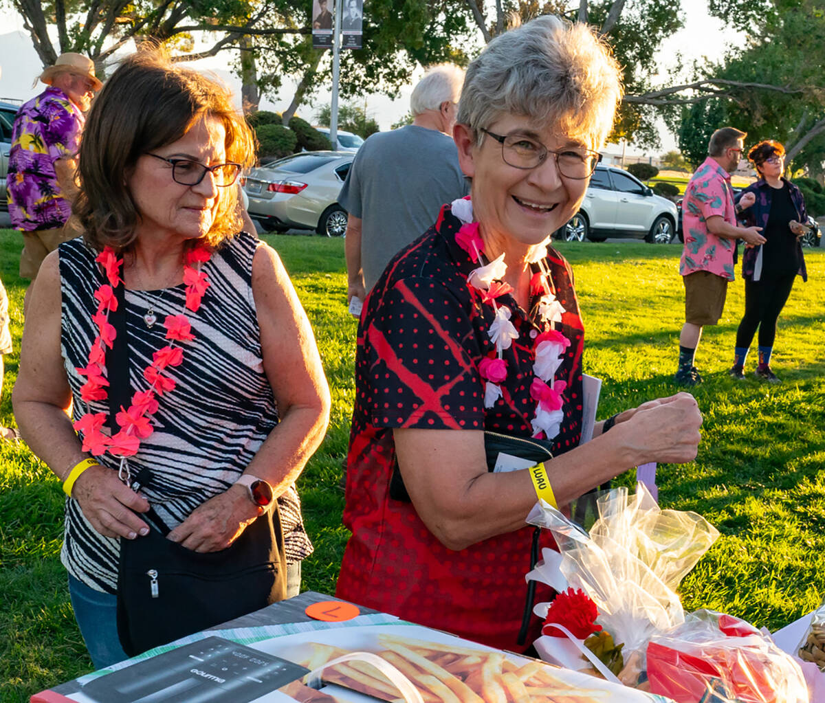 John Clausen/Pahrump Valley Times Fifth Judicial District Judge Kim Wanker, right, pauses for a ...