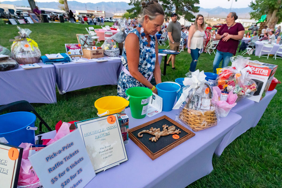 John Clausen/Pahrump Valley Times There were a variety of raffle and pick-a-prize items for ACO ...