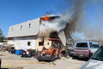 Special to the Pahrump Valley Times Pahrump Valley firefighters were called to a structure fire ...