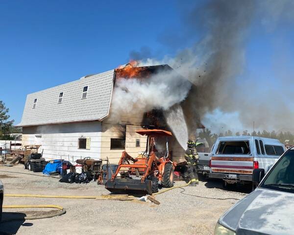 Special to the Pahrump Valley Times Pahrump Valley firefighters were called to a structure fire ...