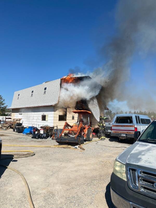 Special to the Pahrump Valley Times Pahrump Valley firefighters were called to a structure fire ...