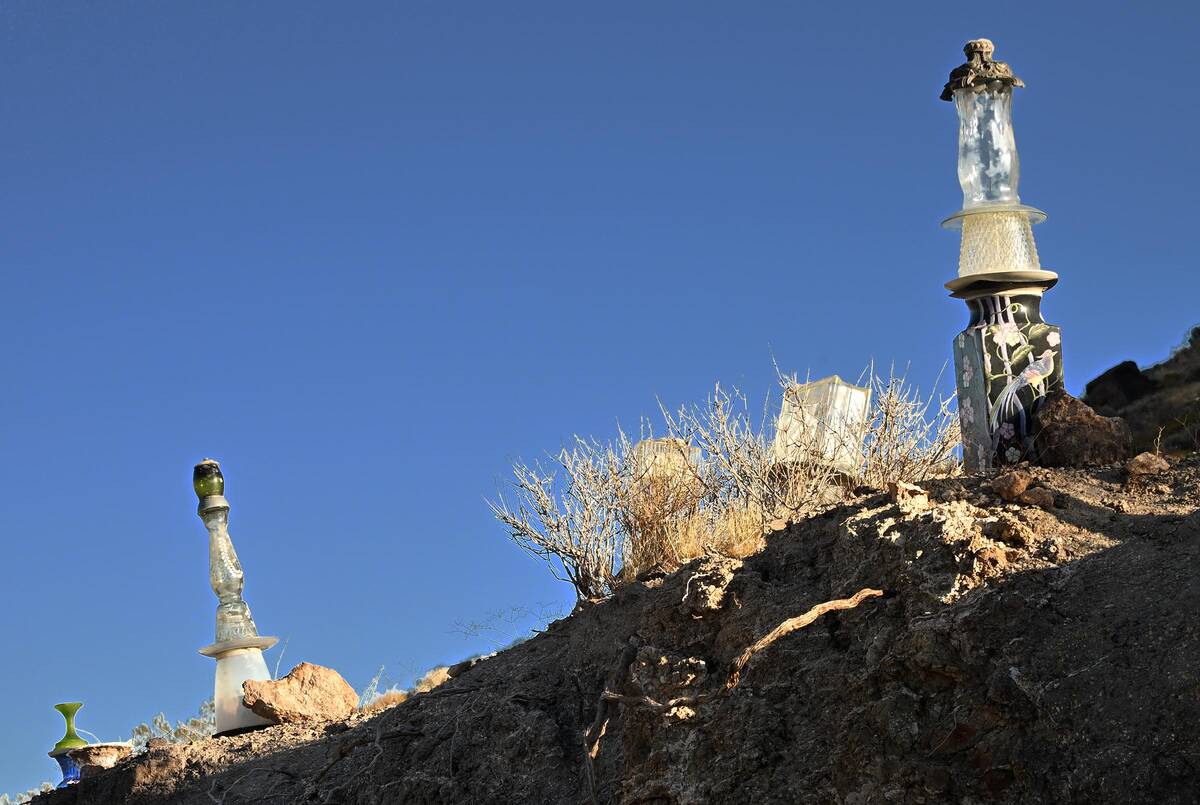 Richard Stephens/Special to the Pahrump Valley Times An unknown artist took ordinary jars, vase ...