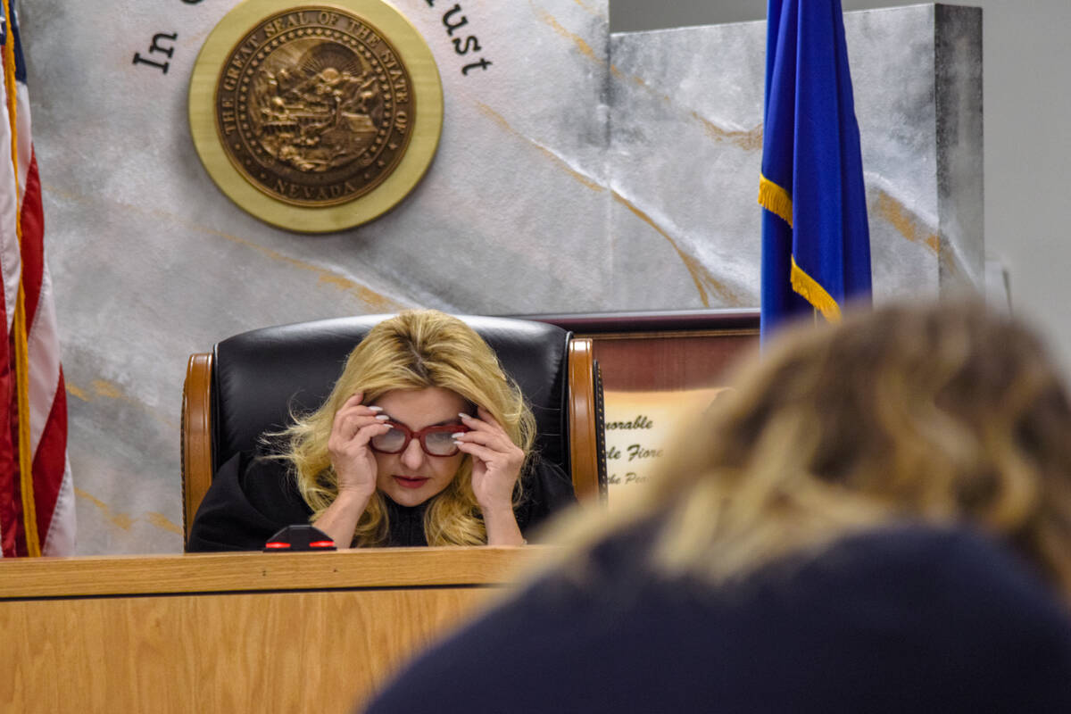 Nye County Judge and former Las Vegas City Councilwoman, Michele Fiore, held morning court in t ...