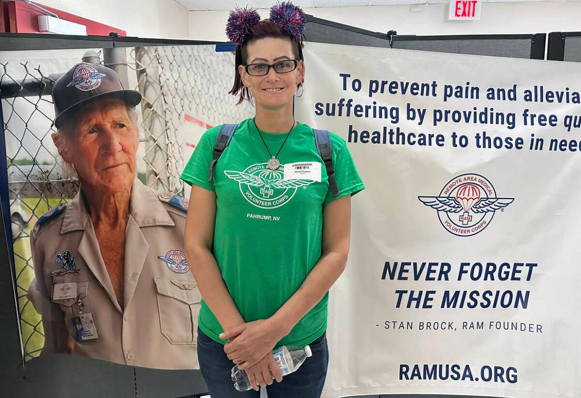 Ryan Muccio/Special to the Pahrump Valley Times Cassandra Port volunteered for the RAM clinic t ...