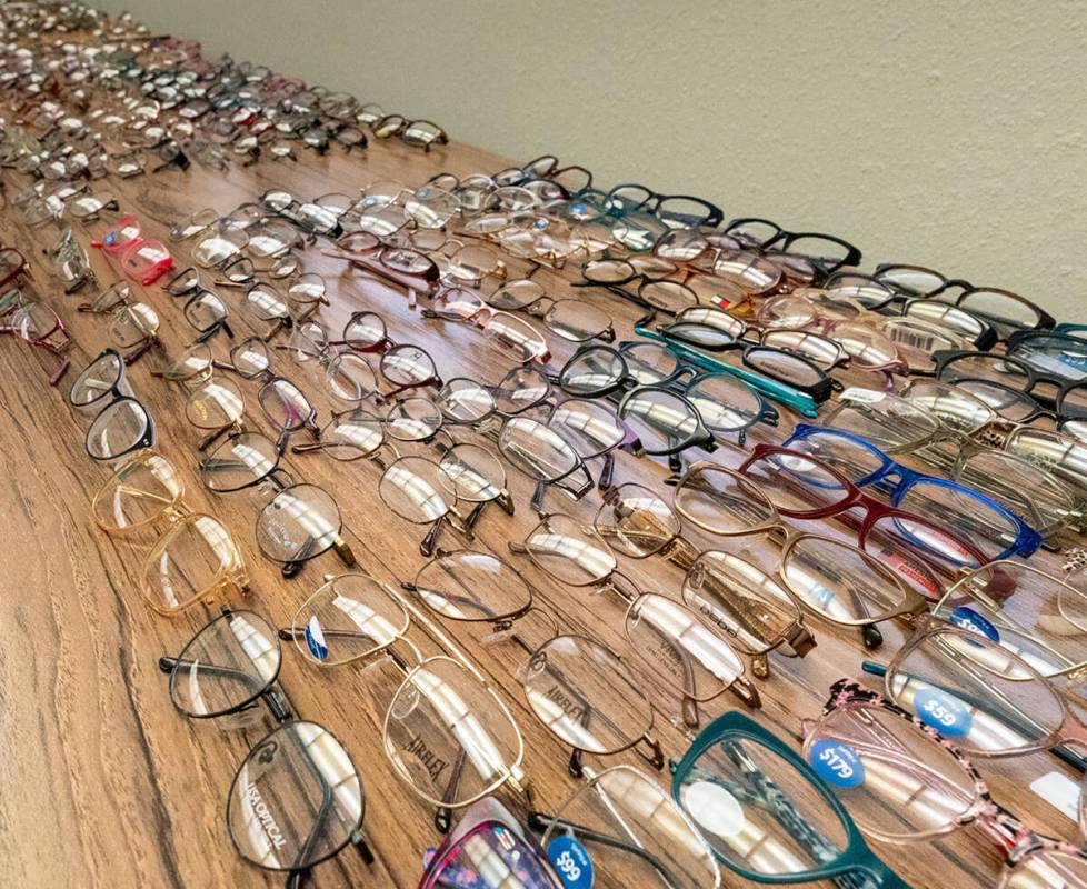 John Clausen/Pahrump Valley Times Following their eye exams, RAM patients needing prescription ...