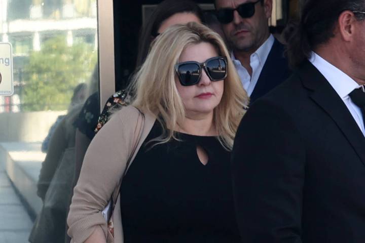 Former Las Vegas City Councilwoman Michele Fiore walks out of Lloyd George U.S. Courthouse in L ...