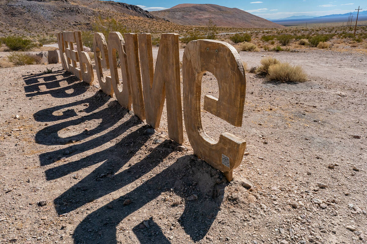 John Clausen/Pahrump Valley Times Installed at the Goldwell Museum in 2023, this piece was crea ...