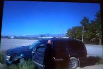 Special to the Pahrump Valley Times The driver of a vehicle was transported to Desert View Hosp ...