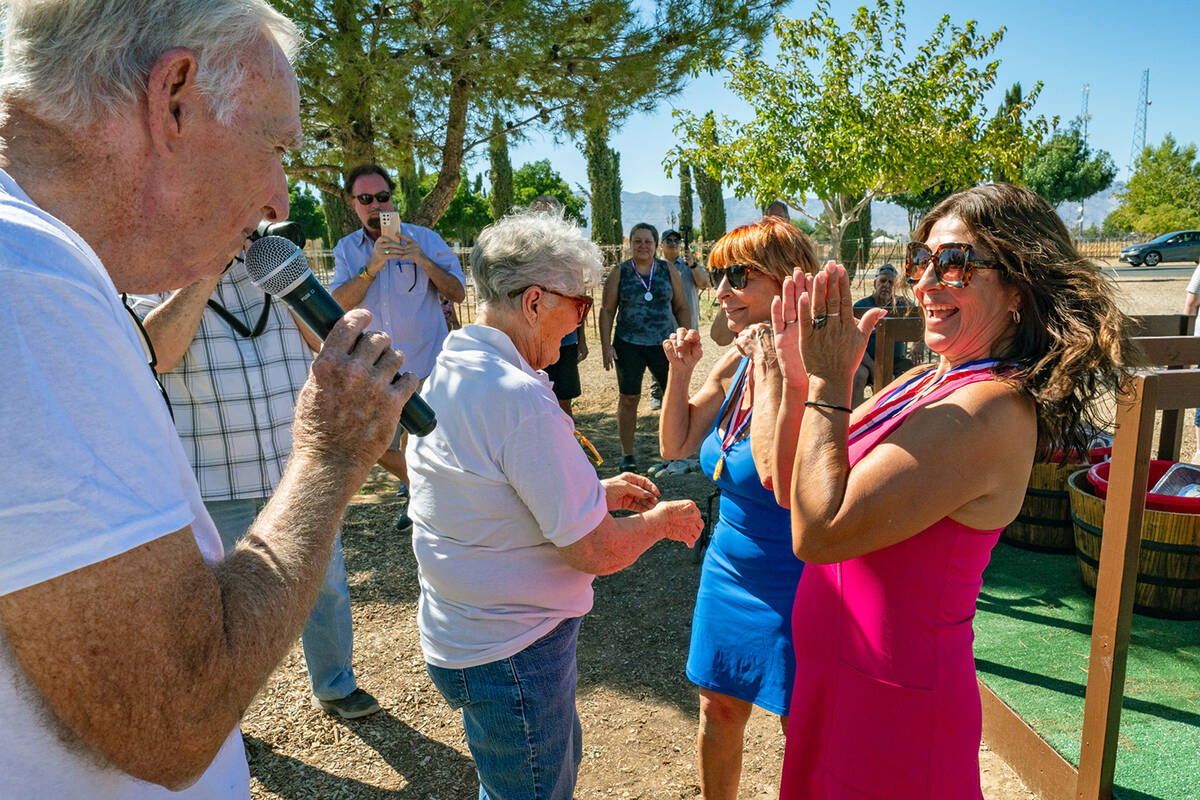 John Clausen/Pahrump Valley Times Jack Sanders of Sanders Family Winery brought the Grape Stomp ...