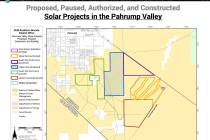 Special to the Pahrump Valley Times Commercial solar developers are aiming to build several mor ...