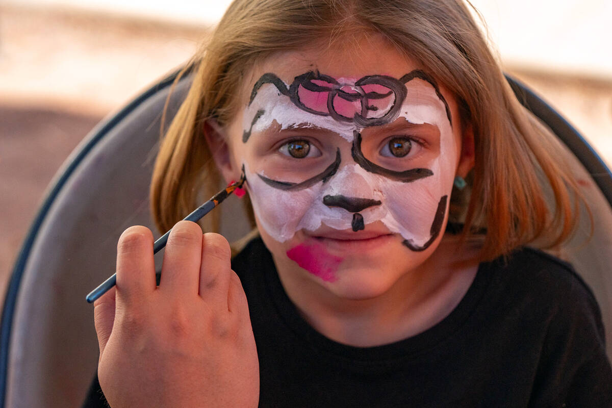 John Clausen/Pahrump Valley Times Pumpkin Days attendees were able to get their faces painted w ...