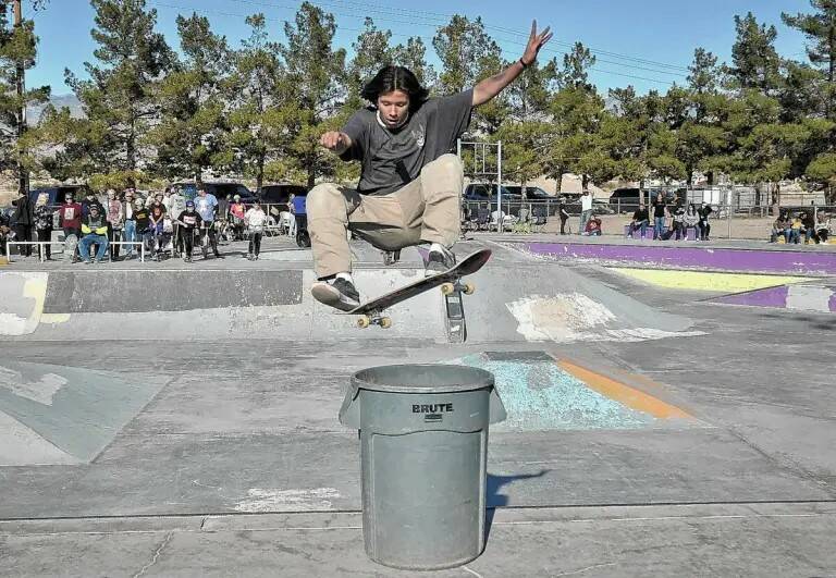 Pahrump Valley Times file The Justin Leavitt Memorial Skate Park in Pahrump closed for the conc ...