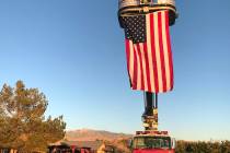 Robin Hebrock/Pahrump Valley Times Pahrump Valley Fire and Rescue proudly displays the American ...