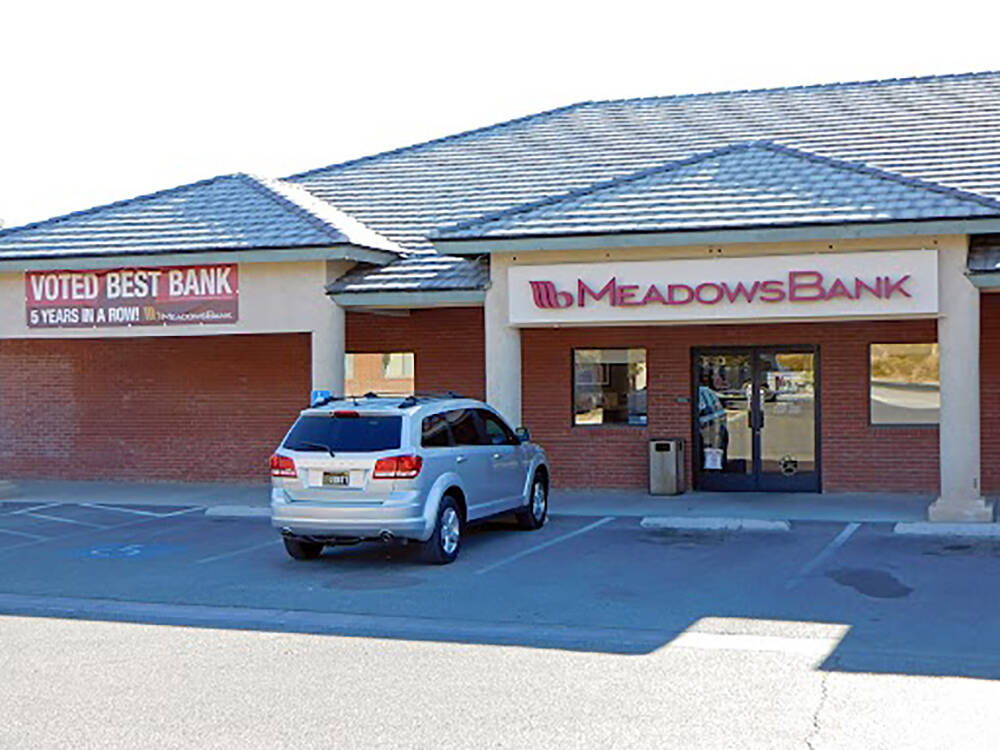 Robin Hebrock/Pahrump Valley Times Meadows Bank was named the No. 1 SBA (504) lender in Nevada ...