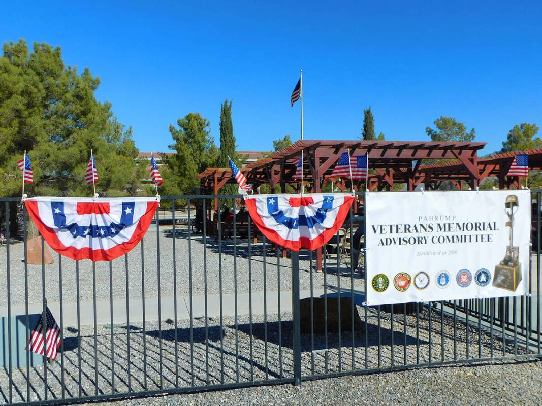 Robin Hebrock/Pahrump Valley Times The Pahrump Veterans Memorial, located in the Chief Tecopa C ...