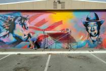 Selwyn Harris/Pahrump Valley Times File A mural depicting images of the American Southwest and ...