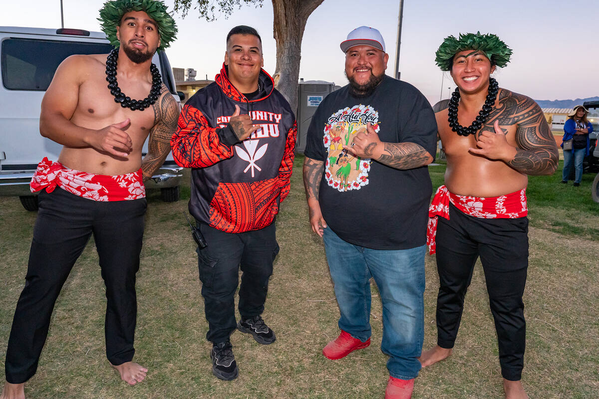 John Clausen/Pahrump Valley Times A Hui Hou Festival event organizers and entertainers pose for ...