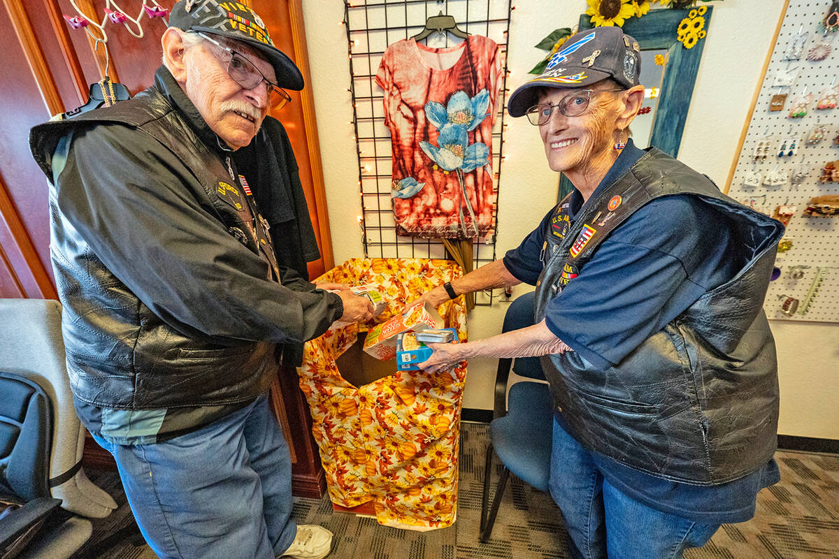 John Clausen/Pahrump Valley Times Phil and Pam Raneri, veterans themselves, regularly work to h ...