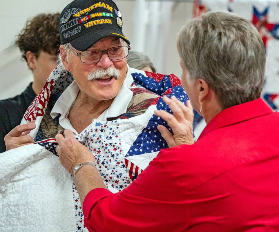 John Clausen/Pahrump Valley Times The Nye County Valor Quilters have now bestowed over 800 Quil ...