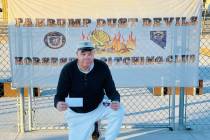 Nevada State Horseshoe Pitching Association Class A Pahrump Turkey Toss winner Lathan Dilger fi ...