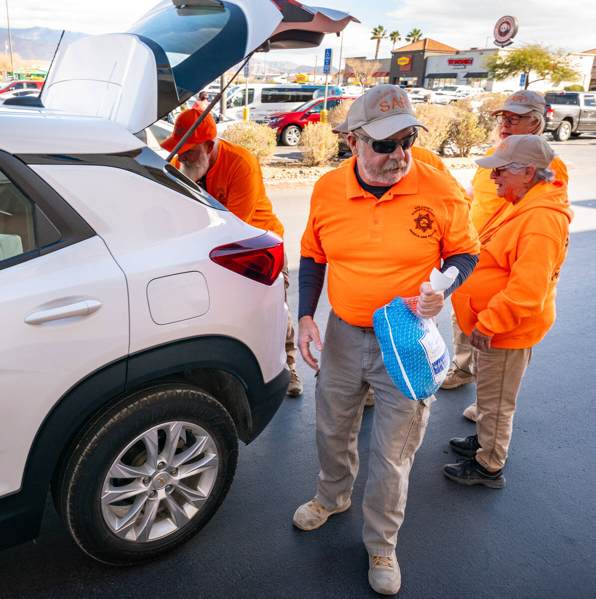 John Clausen/Pahrump Valley Times Southern Nye County Search and Rescue stationed outside of Al ...