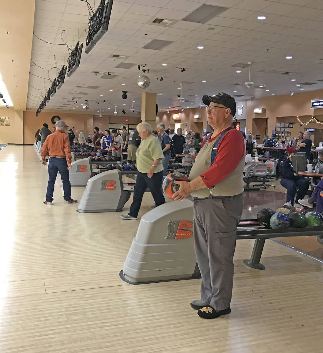 Robin Hebrock/Pahrump Valley Times File A bowler pauses to ready himself before launching his b ...